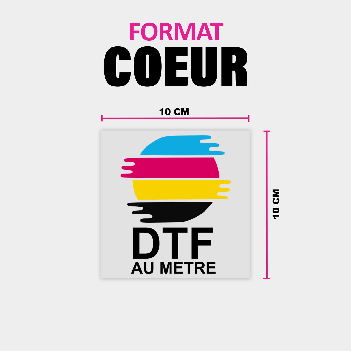 Transfert DTF - Format cœur